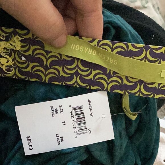 Green Dragon Nordstrom Women’s 3X Kaftan Tunic Beach Cover Up Dress - Picture 6 of 7